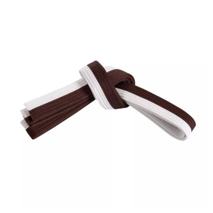 Custom Brown and White Martial Arts Belt