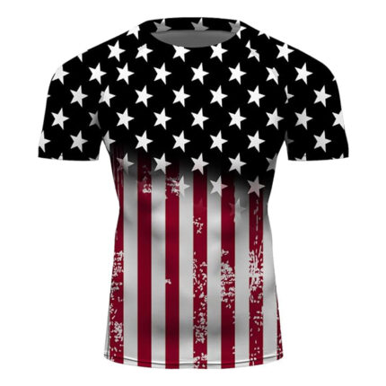Patriotic Rash Guard | Custom USA Flag Apparel