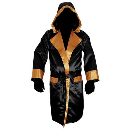 Custom Black and Gold Boxing Robe