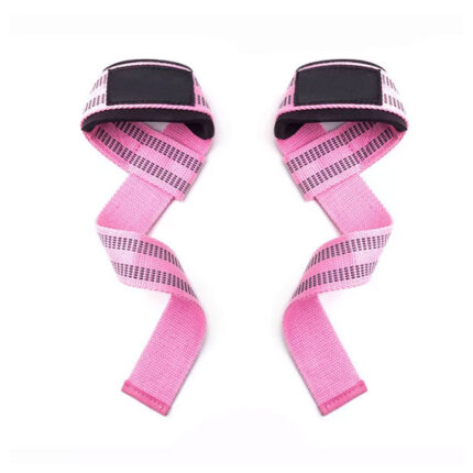 Custom Striped Lifting Straps | Power Pink