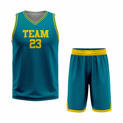 Custom Kelly Green White-Gold Authentic Throwback Basketball Uniform